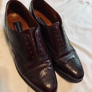 Men's BOSTONIAN CLASSICS Dark Maroon Wingtips Leather Dress Shoes size 9 D